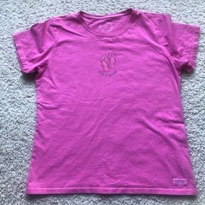Life Is Good Short Sleeve T-Shirt Large Pink